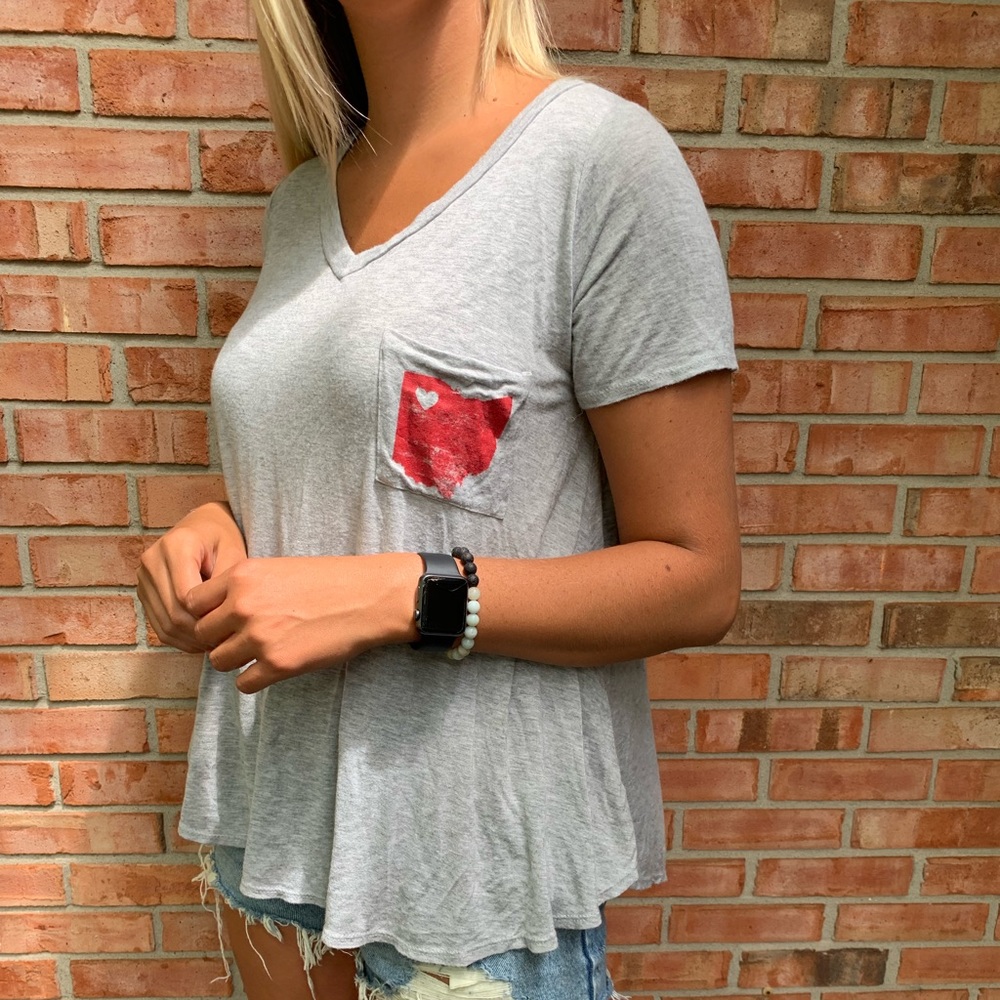 Grey vneck